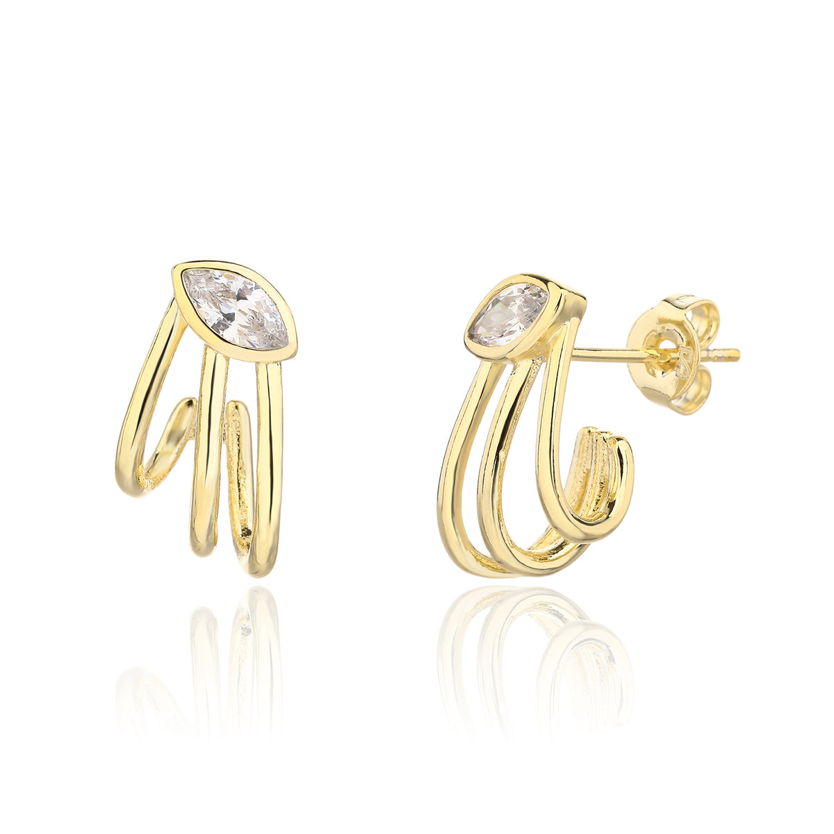 Margot Earrings - ציפוי זהב 14K