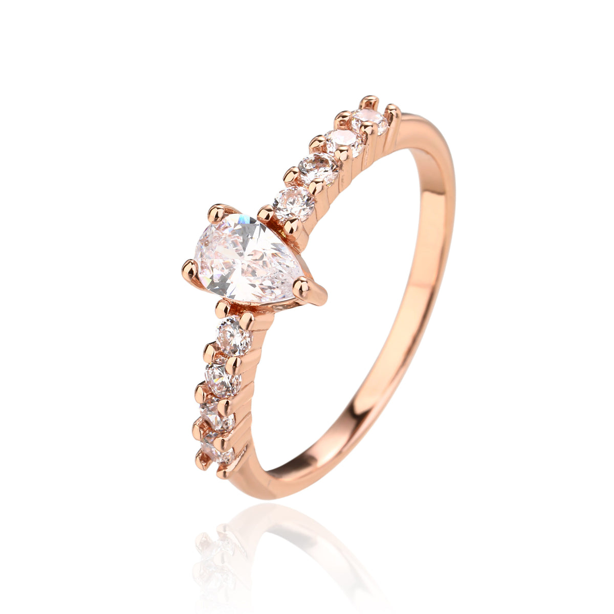 Rhea Ring - ציפוי זהב אדום 14K