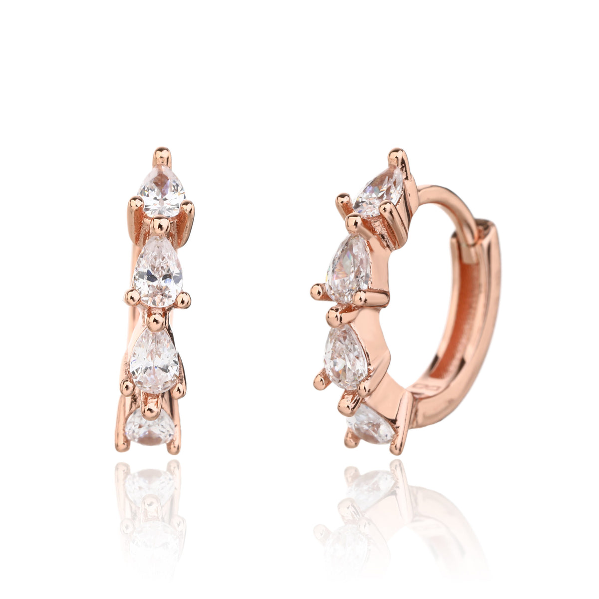 Ana Earrings - ציפוי זהב אדום 14K