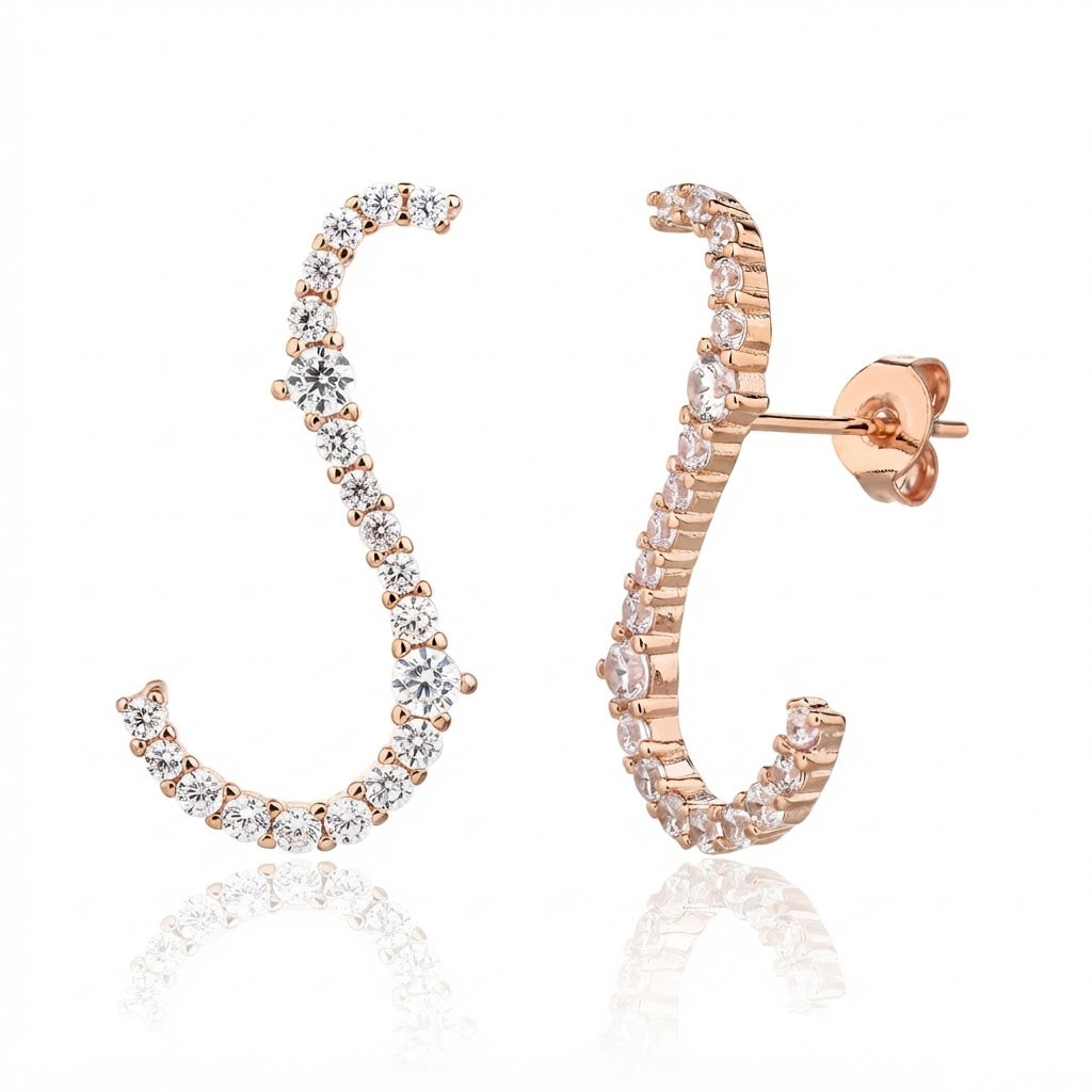 Adele Earrings - ציפוי זהב אדום 14K