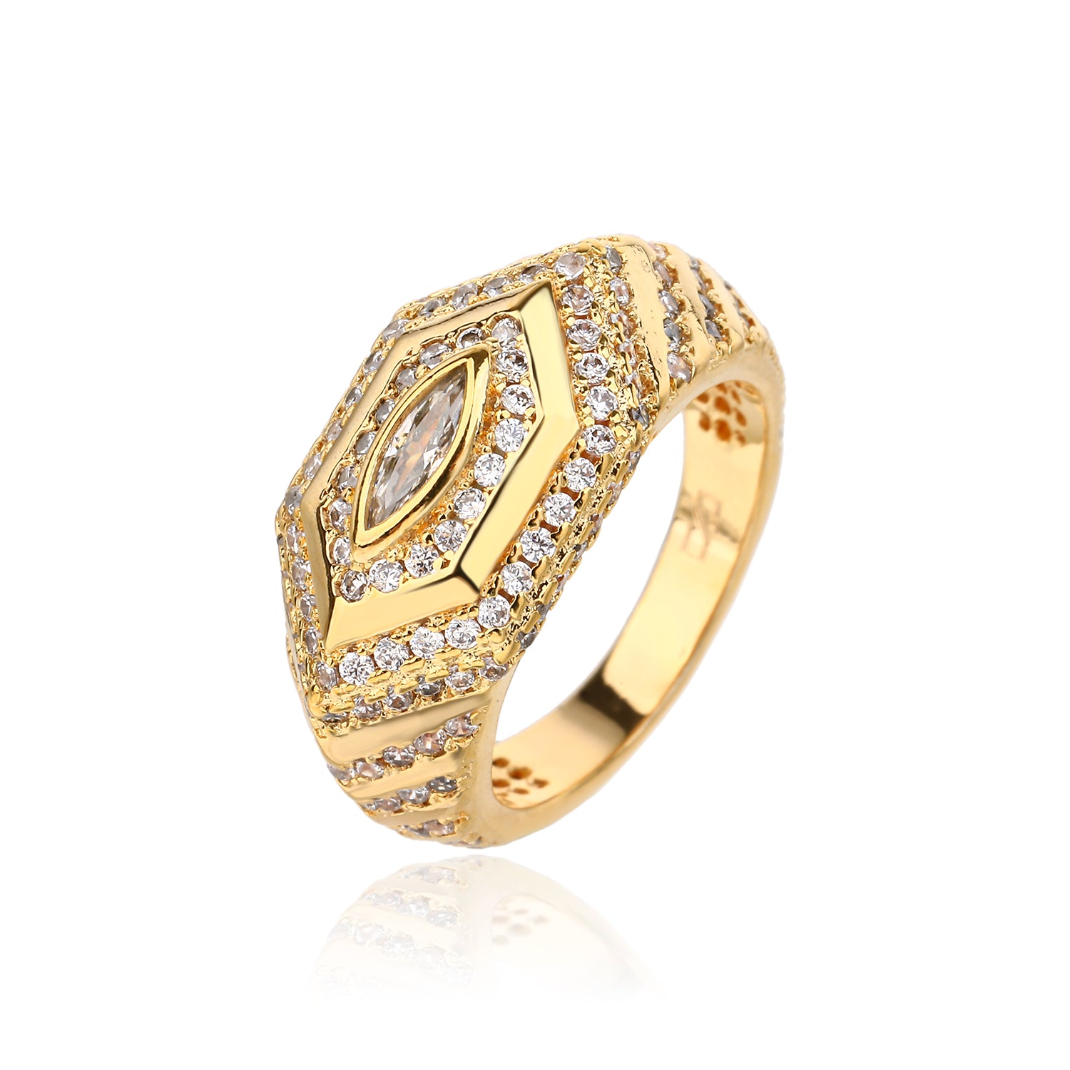 Seren Ring - ציפוי זהב 14K