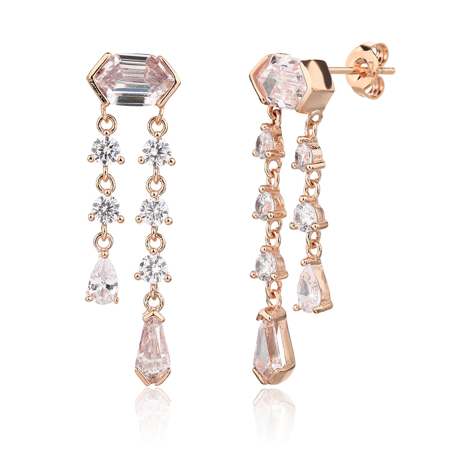 Maura Earrings - ציפוי זהב אדום 14K