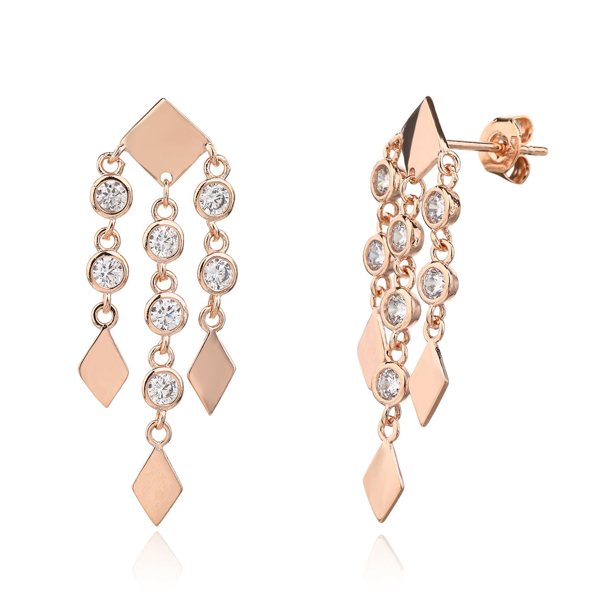Zuri Earrings - ציפוי זהב אדום 14K