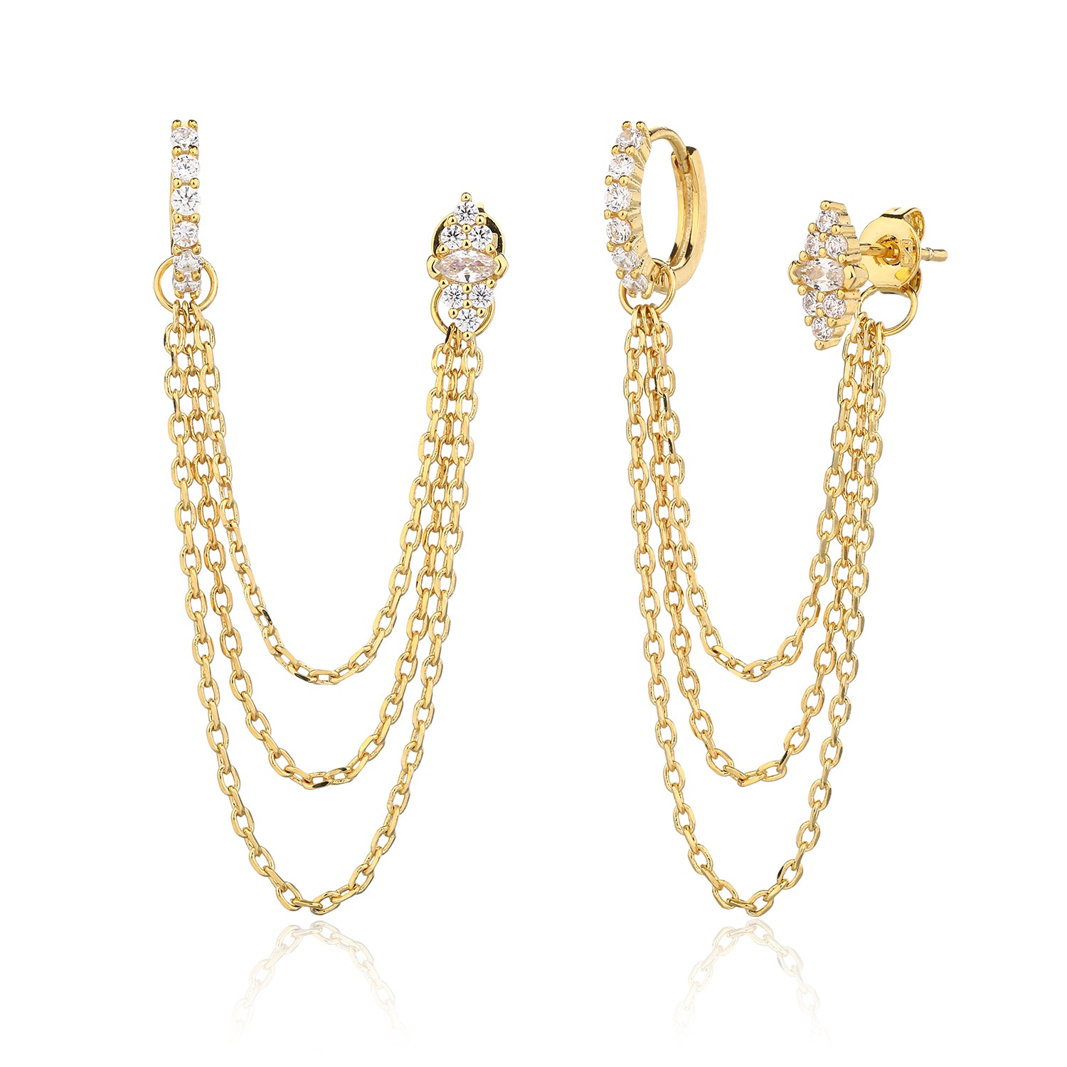 Gia Earrings - ציפוי זהב 14K