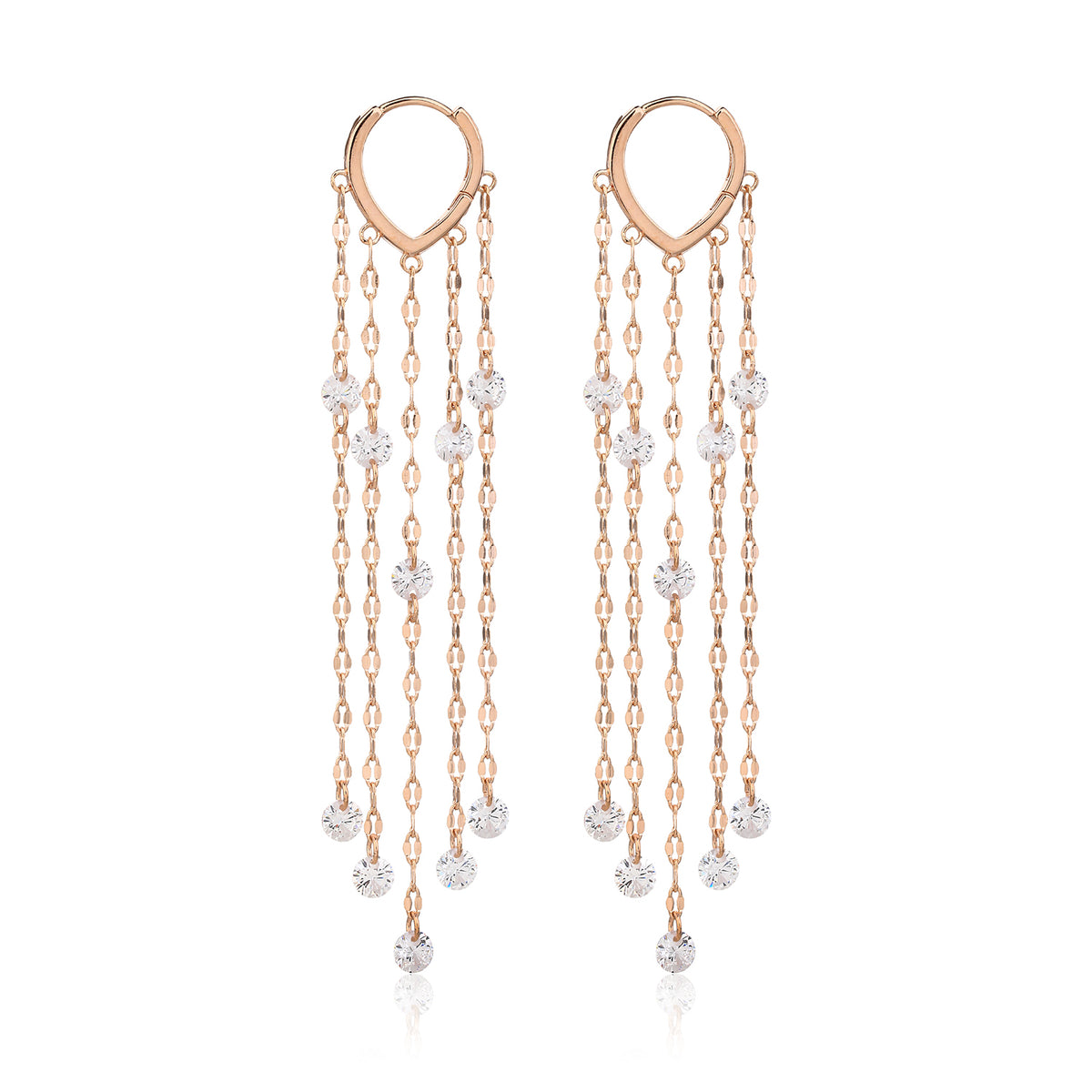 Camila Earrings - ציפוי זהב אדום 14K