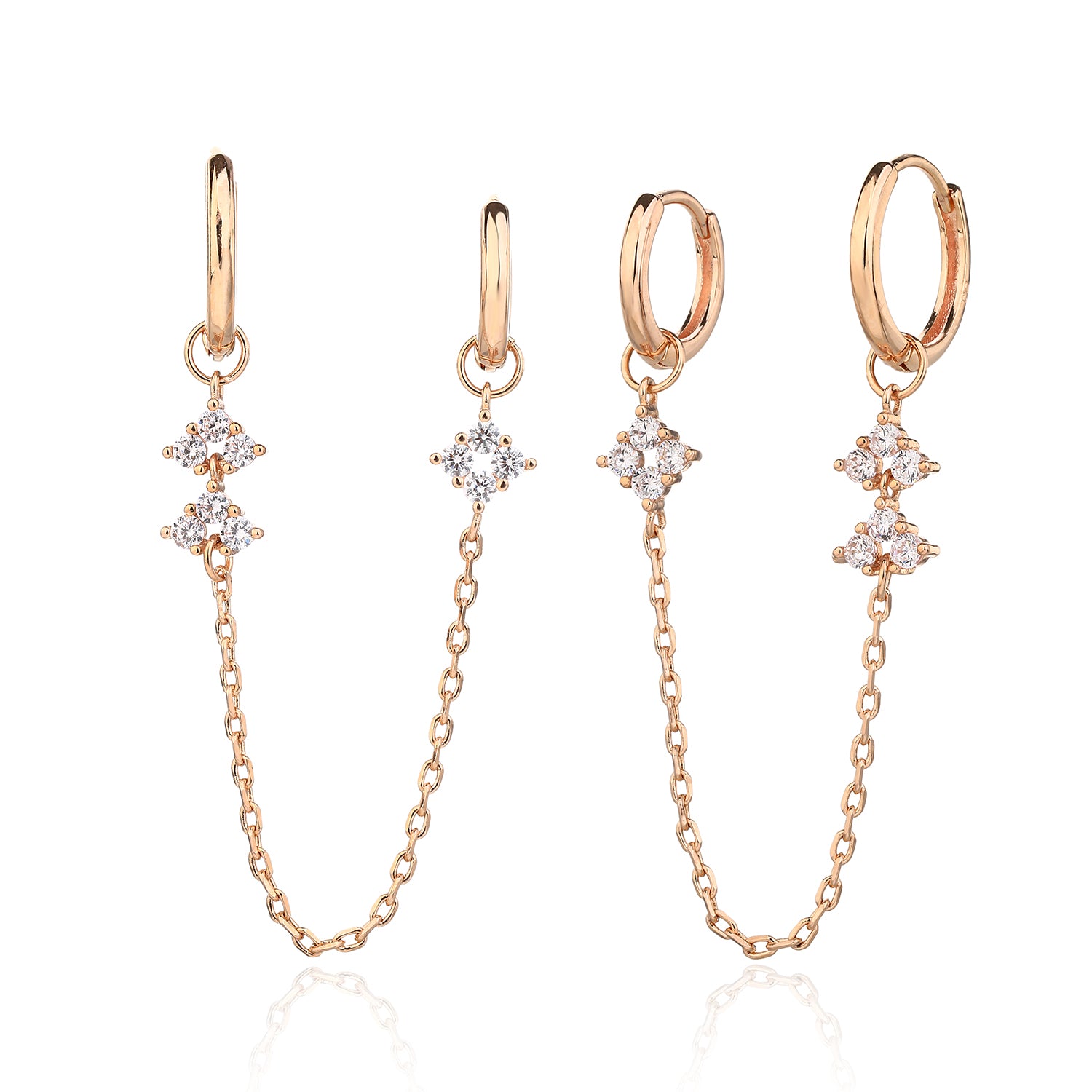 Elora Earrings - ציפוי זהב אדום 14K