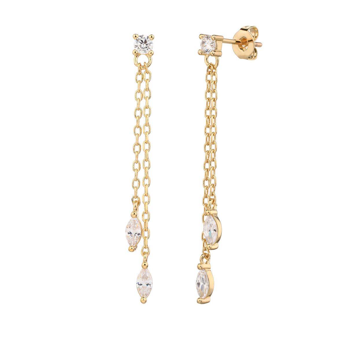 Aimee Earrings - ציפוי זהב 14K