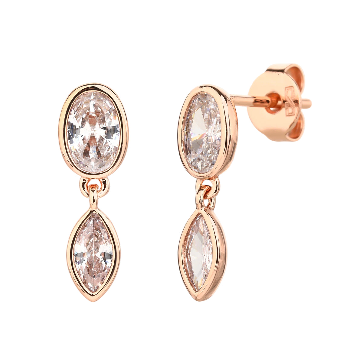 Lily Earrings - ציפוי זהב אדום 14K