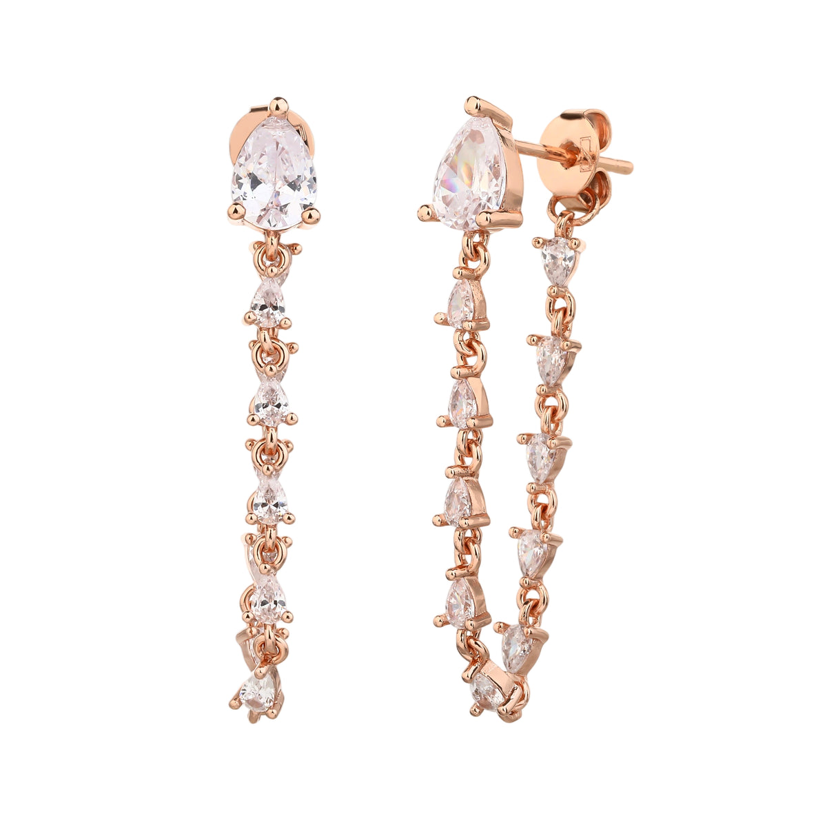 Zella Earrings - ציפוי זהב אדום 14K