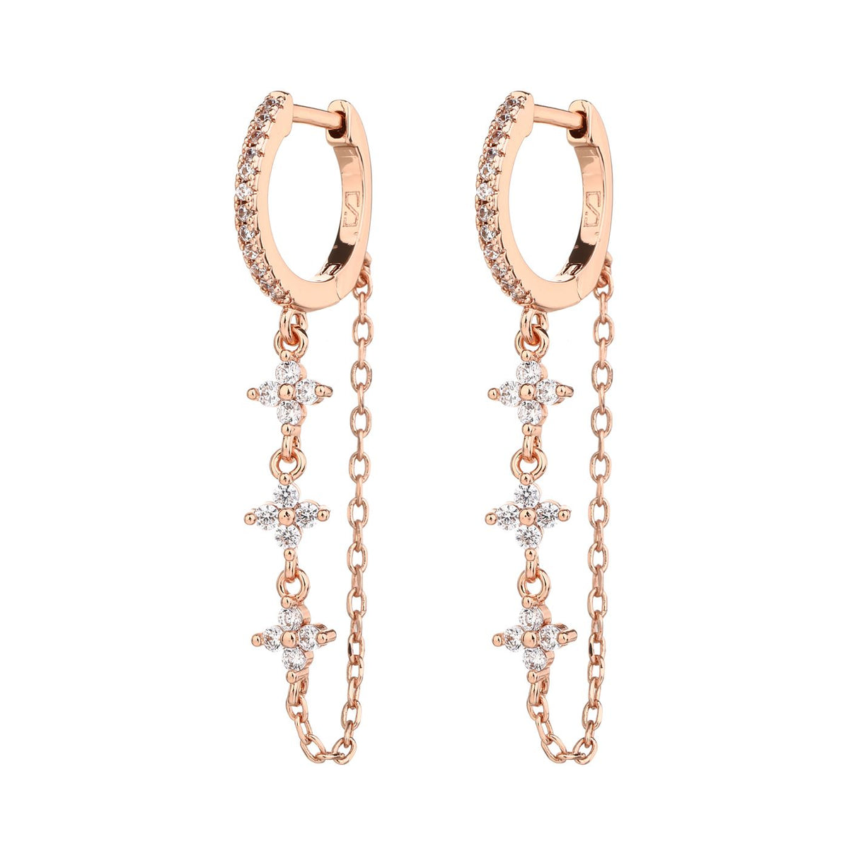 Mirelle Earrings - ציפוי זהב אדום 14K