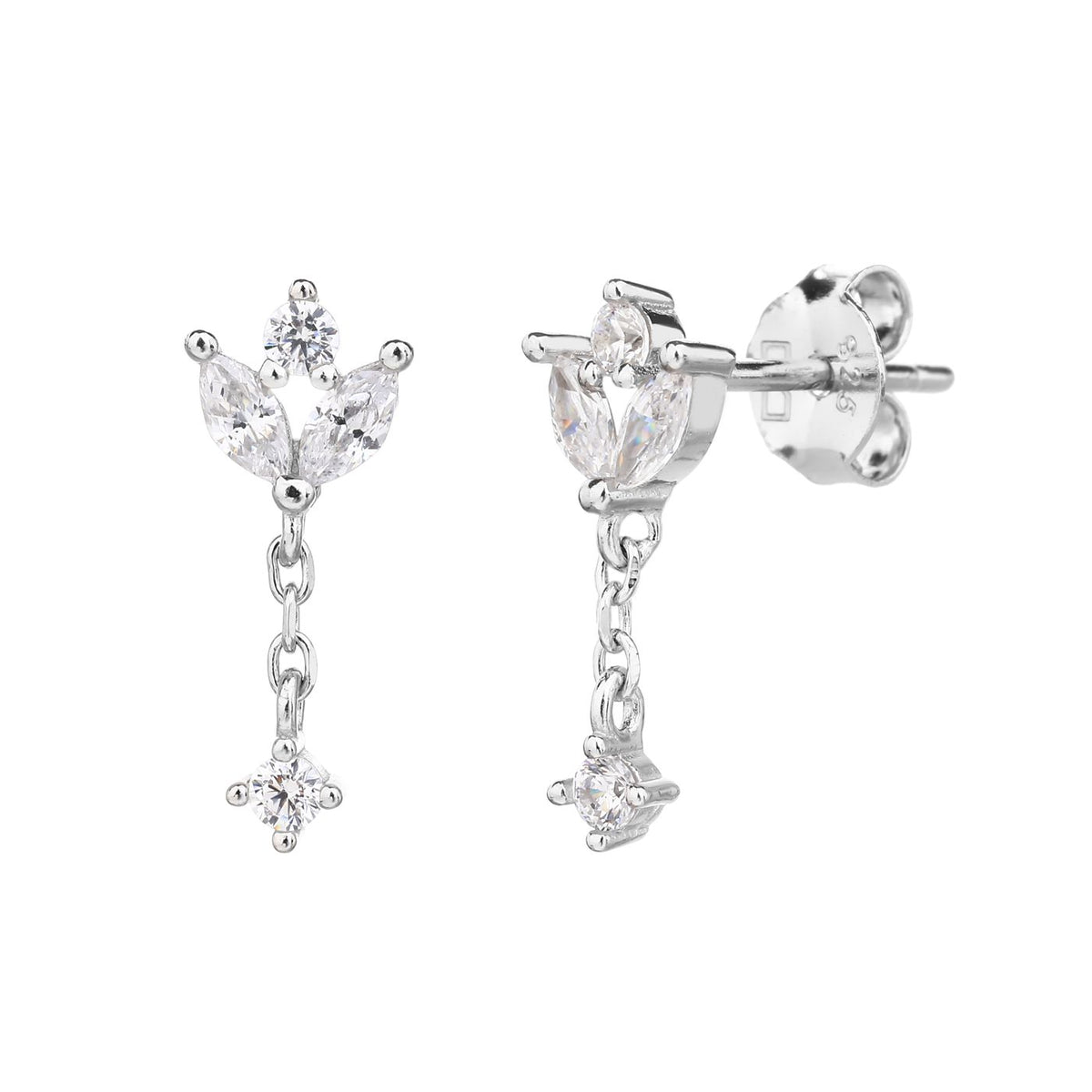 Lottie Earrings - כסף אמיתי 925