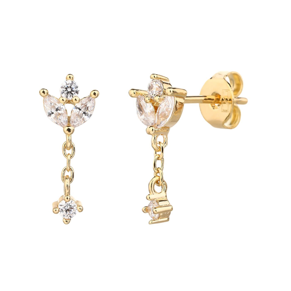 Lottie Earrings - ציפוי זהב 14K