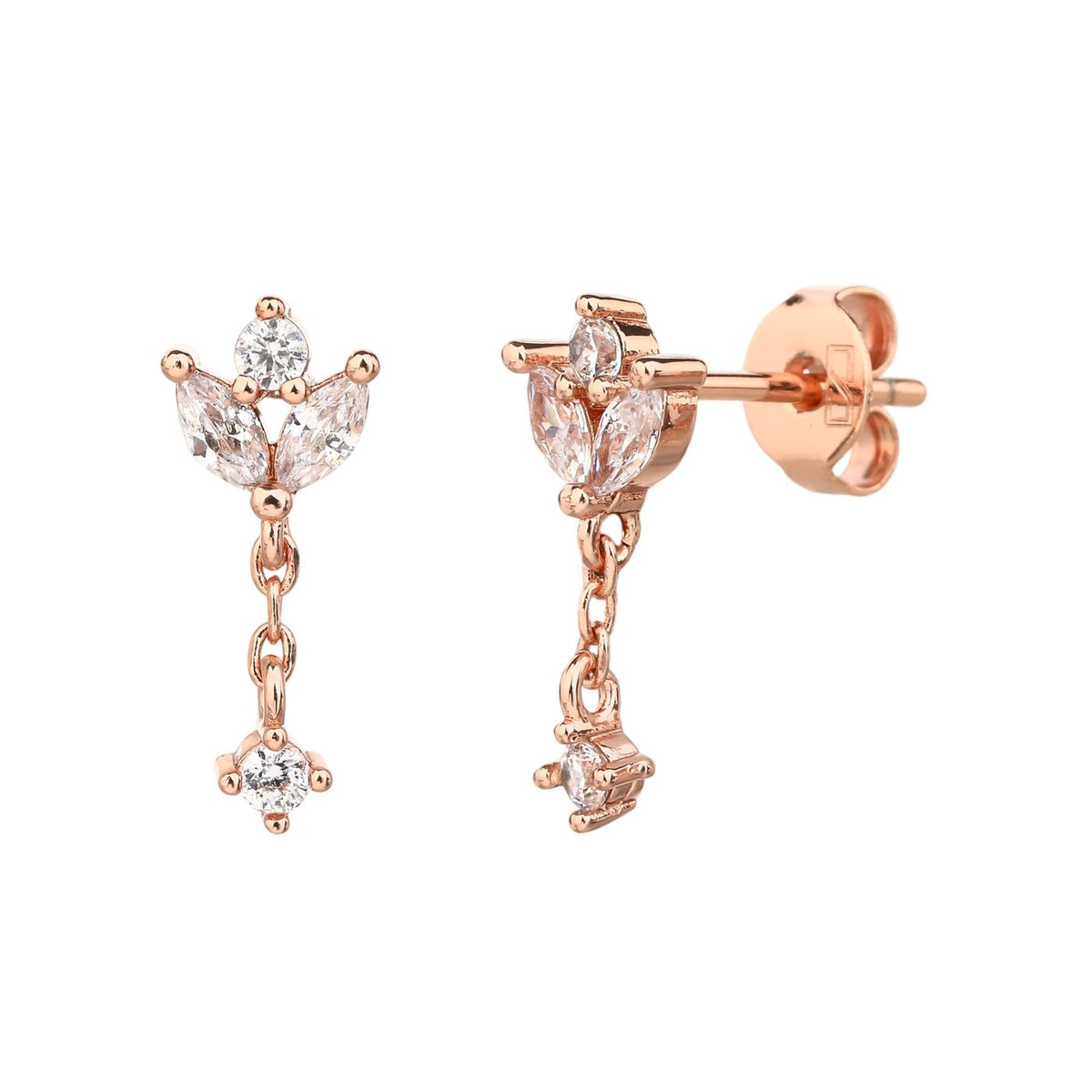 Lottie Earrings - ציפוי זהב אדום 14K