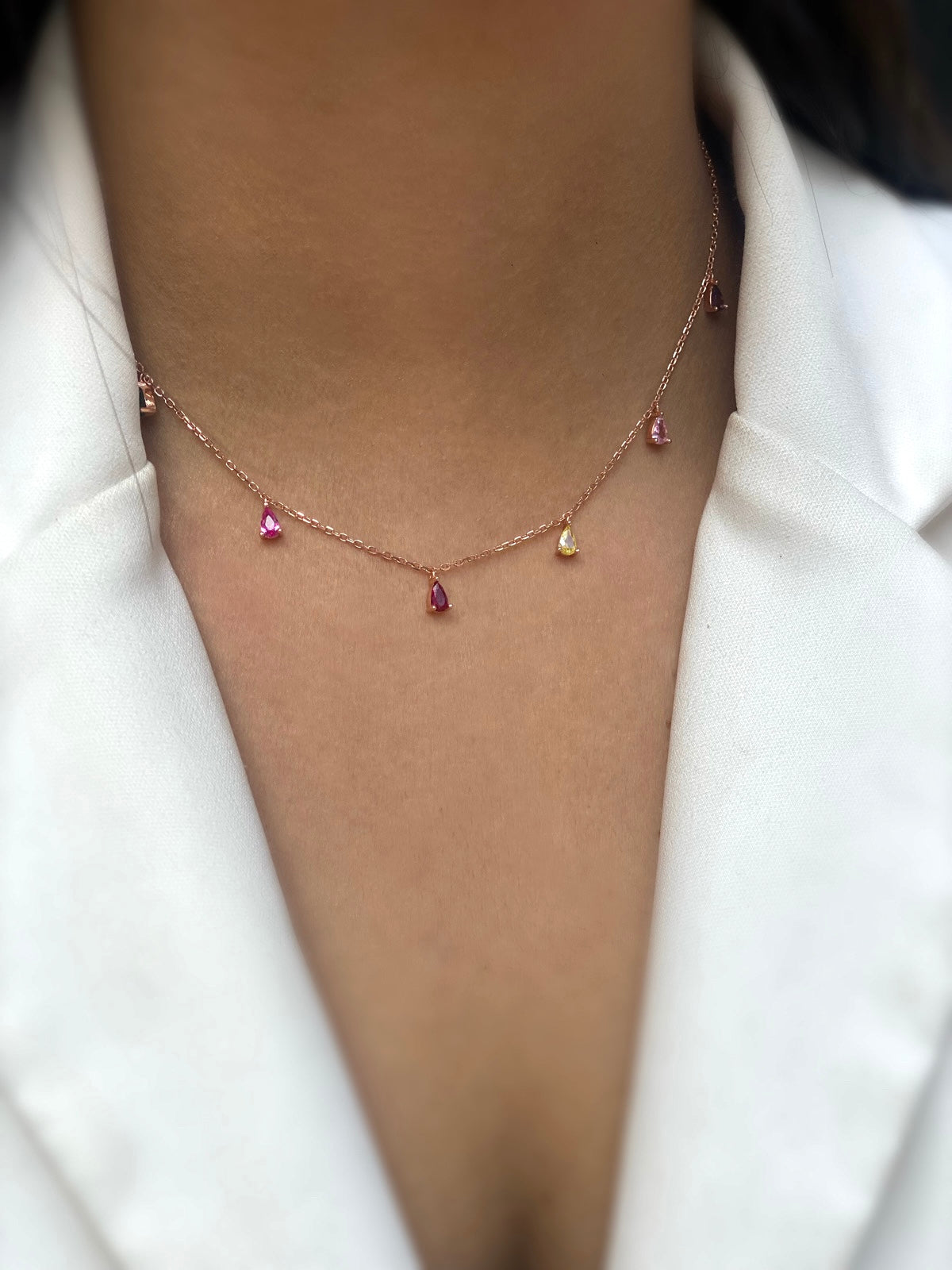 Sage Necklace - ציפוי זהב אדום 14K
